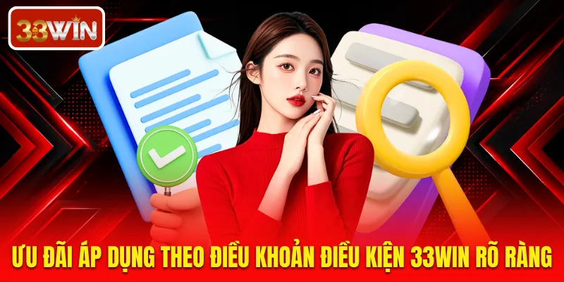 Ưu đãi áp dụng theo điều khoản điều kiện 33WIN rõ ràng