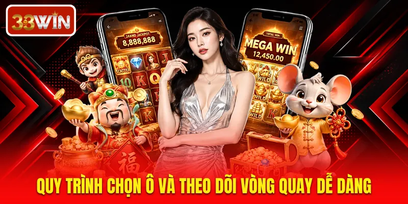 Quy trình chọn ô và theo dõi vòng quay dễ dàng